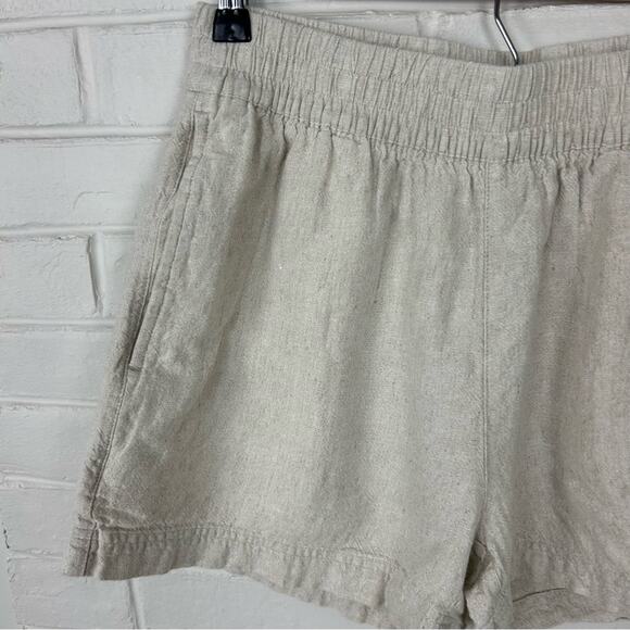Old Navy Linen Blend Comfort Waistband Neutral Shorts Size M - Picture 5 of 9